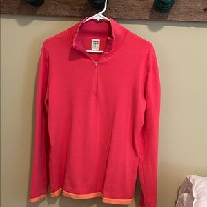 Title Nine Coral Half-Zip Pullover